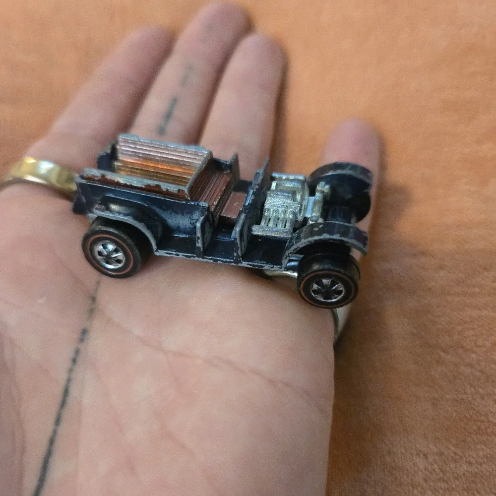 VTG Hot Wheels Paddy Wagon Blue Diecast Model Car 1969 Redline Hong Kong No Roof
